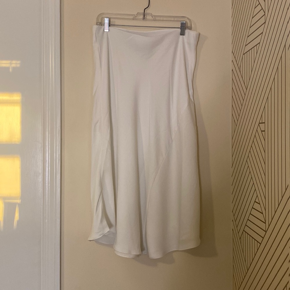 High rise mini slip skirt